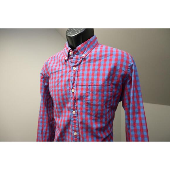 J Crew Slim Fit Casual Button Up Dress Shirt Plaid Long Sleeve Mens Size Large - Picture 3 of 8